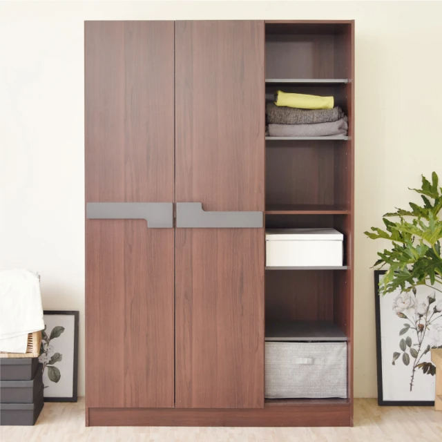 日式大容量二門六格衣櫥