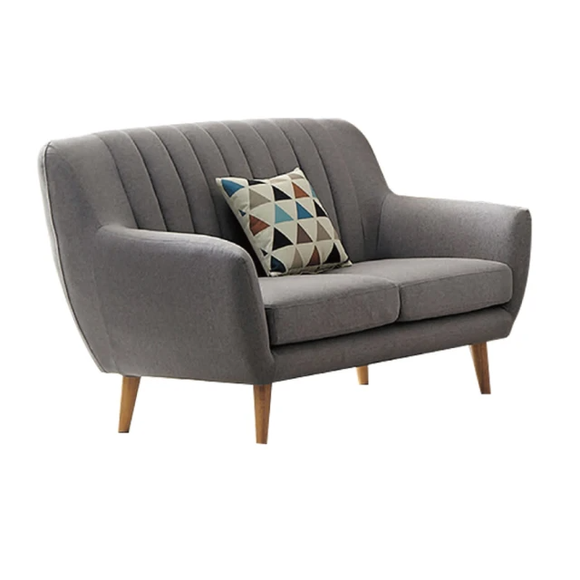 文創集-柏派特北歐風棉麻布乳膠二人座沙發椅