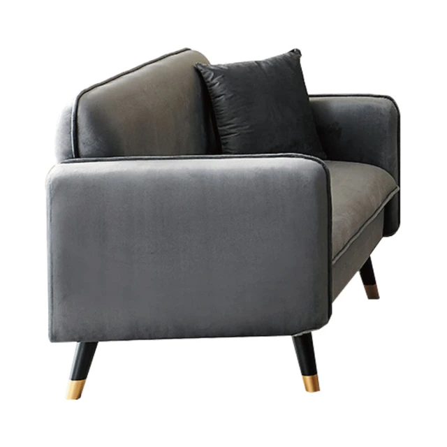 文創集-派西莎北歐風絨布二人座沙發椅