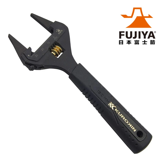 FUJIYA日本富士箭 先端薄型活動板手-大開口34mm-黑金(FLT-34-BG)