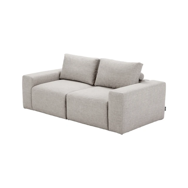 H&D-CUBE方格子落地雙人沙發(燕麥杏)