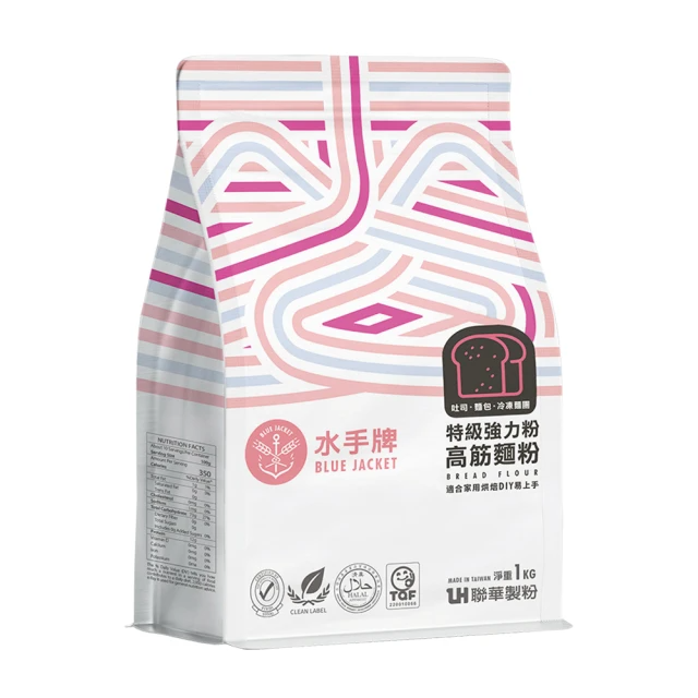 聯華麵粉 水手牌特級強力粉1kg/入(高筋、麵包機適用)