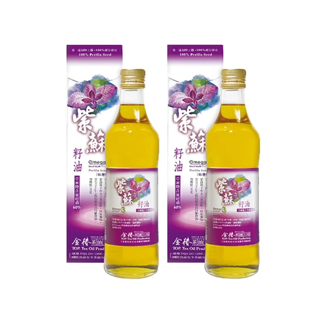 金椿茶油工坊 紫蘇籽油 (500ml)×2瓶