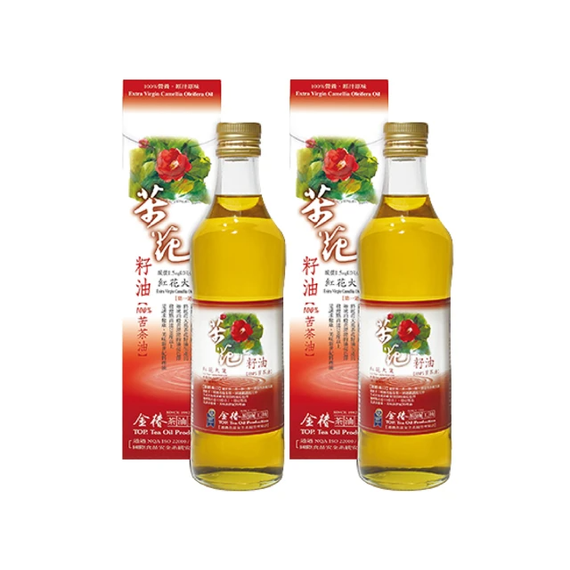 金椿茶油工坊 紅花大菓 茶花籽油 (500ml)×2瓶