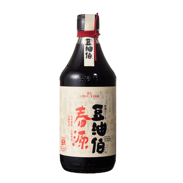 豆油伯 春源純釀黑豆醬油500ml