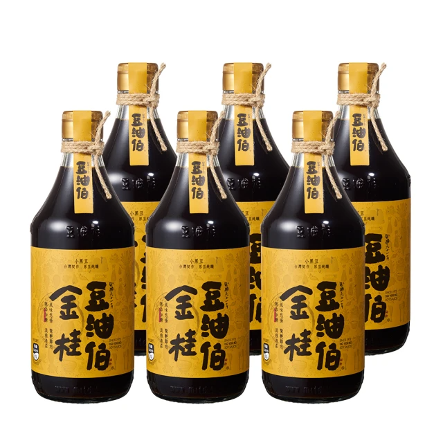 豆油伯 金桂醬油500mlx6入