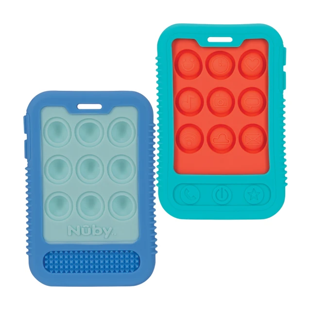 Nuby 矽膠按壓咬咬手機固齒器
