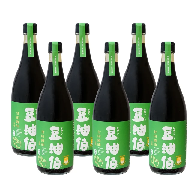 豆油伯 甘田醬油680mlx6入