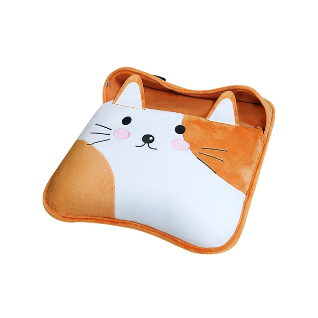 USB卡通無水石墨烯加熱按摩暖腳寶-花臉貓