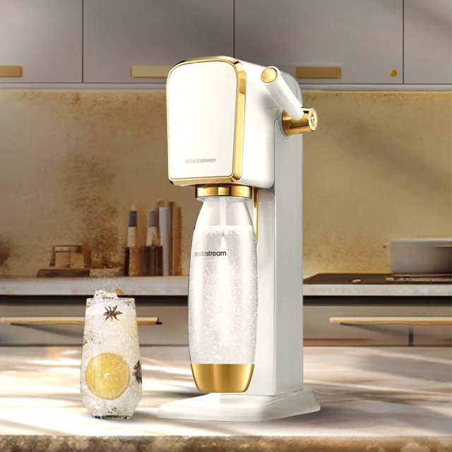 Sodastream ART 拉桿式自動扣瓶氣泡水機(白金)