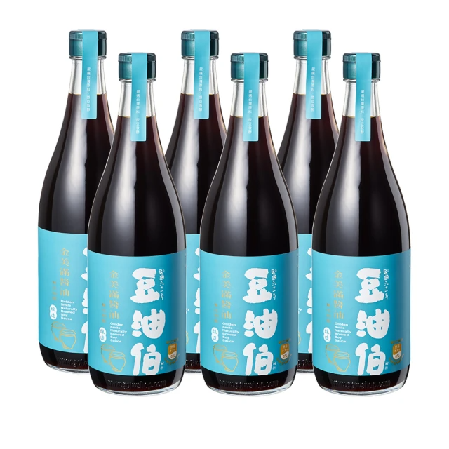 豆油伯 金美滿無添加糖釀造醬油680mlx6入