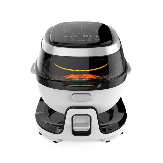 垣戊 球型旋轉翻炒氣炸鍋-第三代時尚白（CU-9998A）