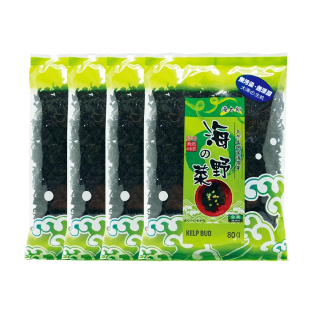 味榮 海太郎原味嫩葉海帶芽80gx4包