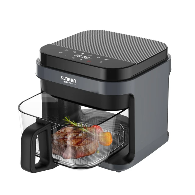 SONGEN 松井 美廚3D熱旋5.5L晶鑽玻璃氣炸鍋（SG-421GAF-B）