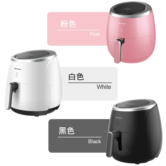 BIYI比依 智能觸控式螢幕6.4L氣炸鍋-粉色/白色/黑色（AF-25A ）三色任選