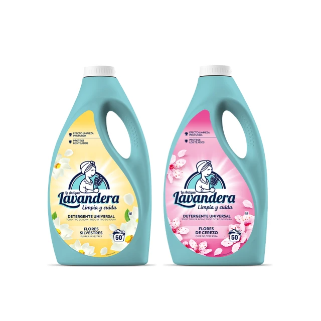 西班牙LAL拉娜 護纖去汙洗衣精2.5L(百花/櫻花)