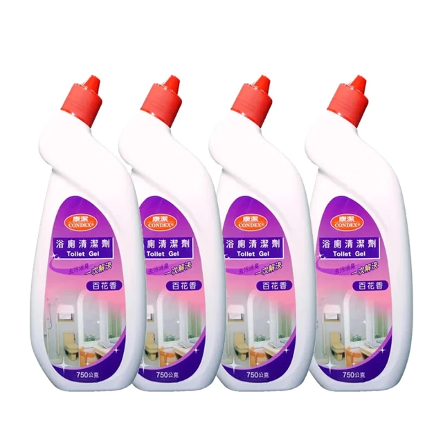 康潔 Condex 彎頭浴廁清潔劑 百花香（750g）四入組