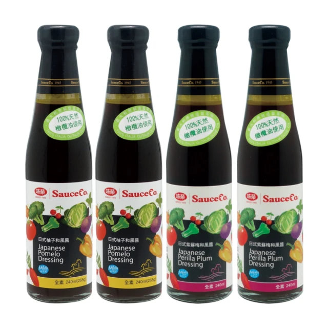 味榮 日式和風醬240mlx4瓶(柚子×2+紫蘇梅×2)