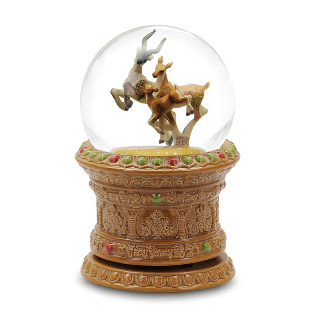JARLL 讚爾藝術-三羊開泰水晶球音樂盒
