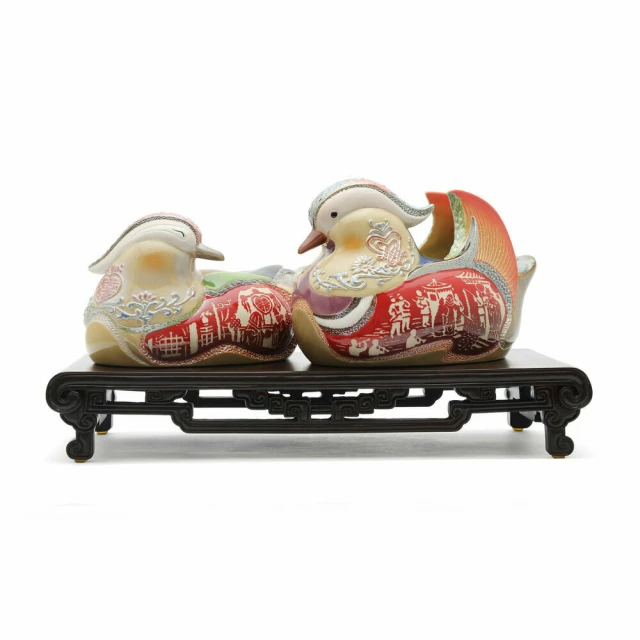 JARLL 讚爾藝術-與爾偕老鴛鴦精緻陶瓷