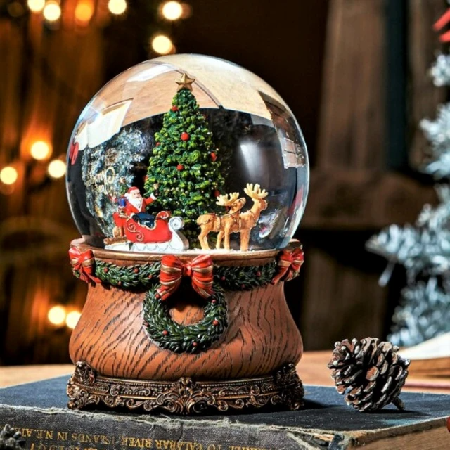 JARLL讚爾藝術-聖誕雪中奇緣水晶球音樂盒