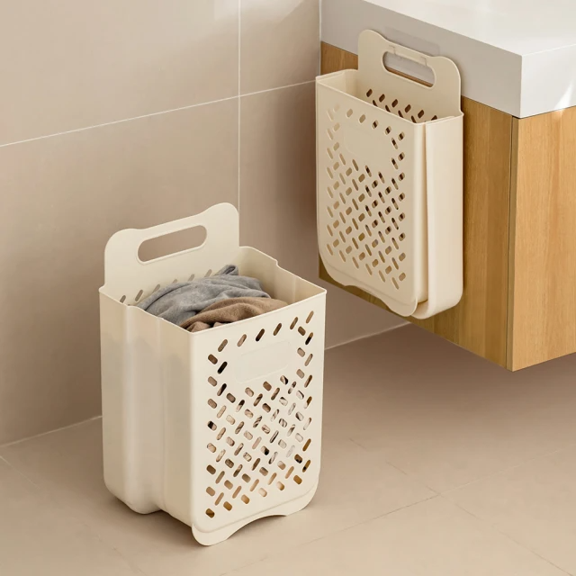 可壁掛折疊洗衣籃