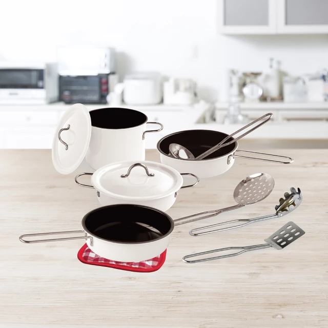 Teamson 小廚師仿真迷你不鏽鋼玩具組(11件組)