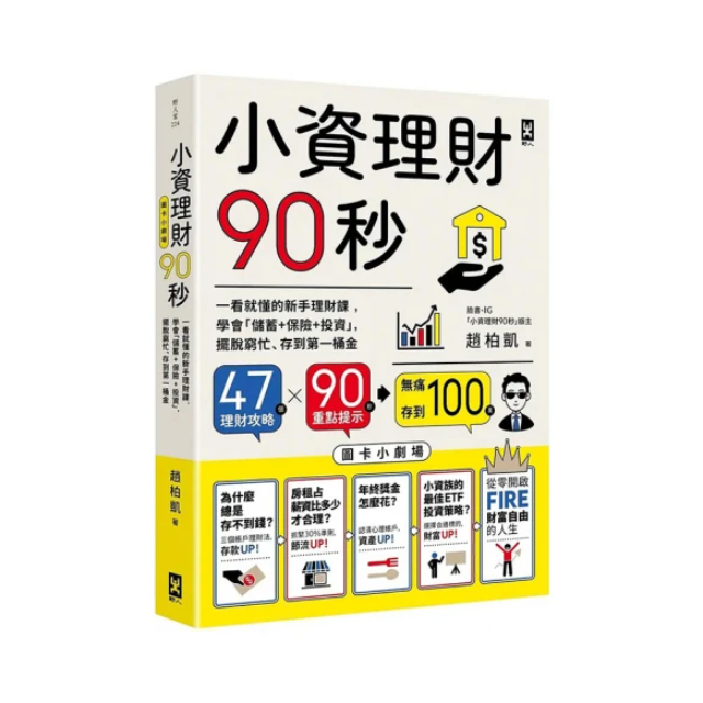小資理財90秒【圖卡小劇場】：一看就懂的新手理財課 學會「儲蓄＋保險＋投資」 擺脫窮忙、存到第一桶金