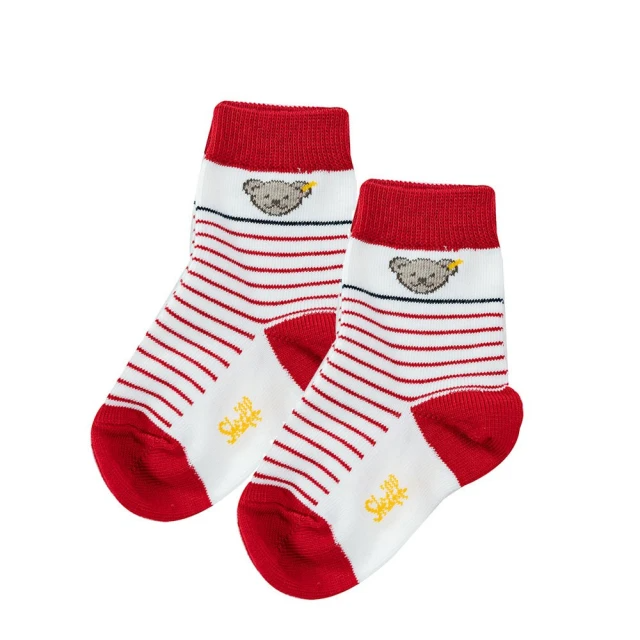 STEIFF 熊頭童裝 熊頭條紋短襪子(配件)