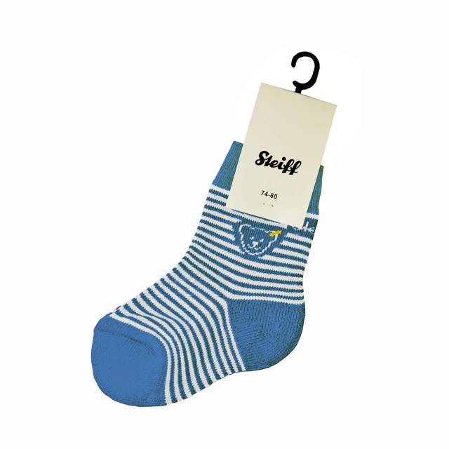 STEIFF 熊頭童裝 厚版熊頭條紋短襪子