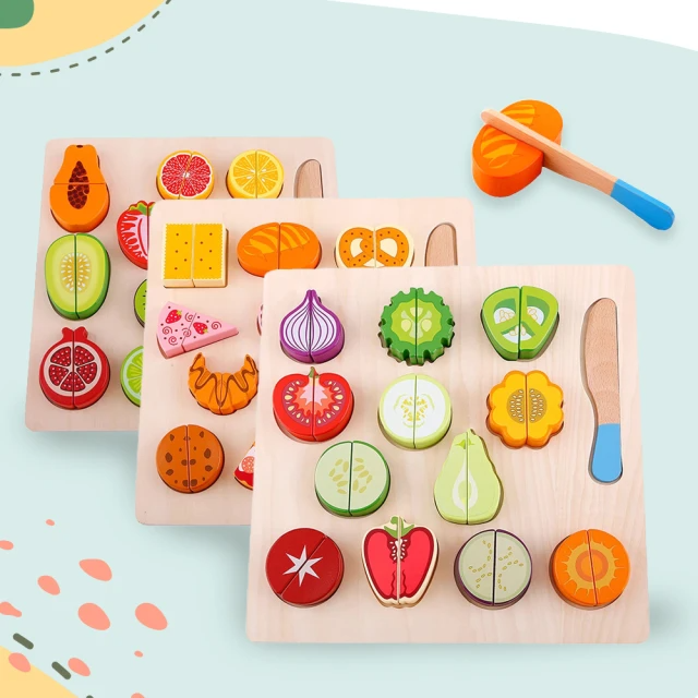 Smartmom 磁性原木切切樂家家酒拚盤