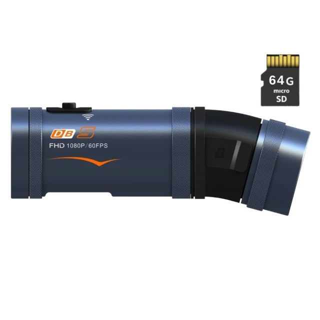 LOOKING 錄得清 DB5 便攜式前後雙錄2K/TS碼流機車行車記錄器 (附64G記憶卡)