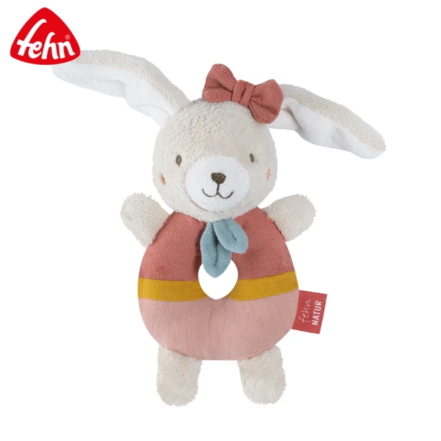 Fehn芬恩  悠棉麥田小兔布偶手搖鈴