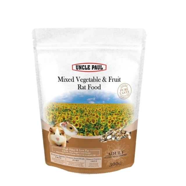 UNCLE PAUL 保羅叔叔 蔬果混合鼠料 500g (鼠專用)