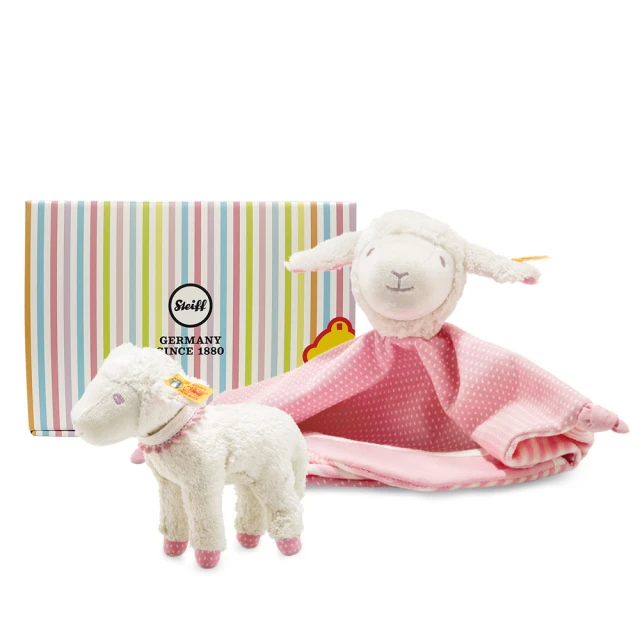 STEIFF Leno Lamb 小羊寶寶 安撫巾&玩偶(安撫彌月禮盒)