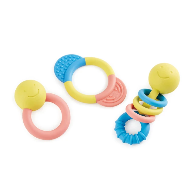 德國Hape 日本米製搖鈴固齒器3件組