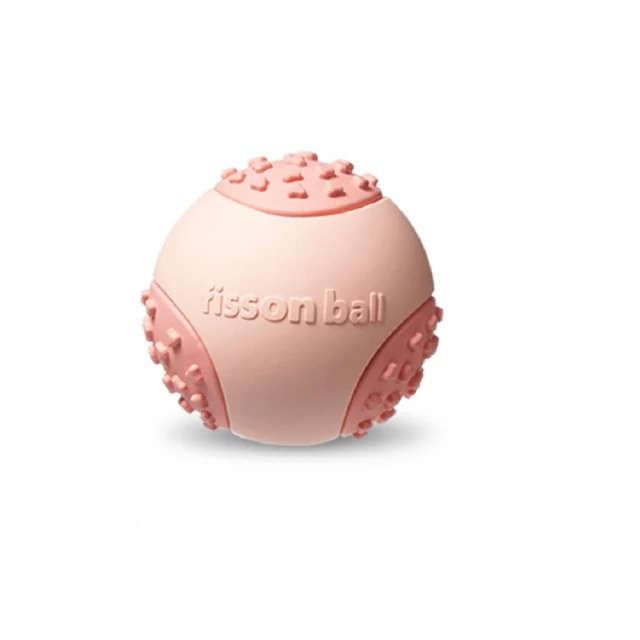 寵物耐咬磨牙有聲菲森球-蜜桃粉（狗狗玩具）