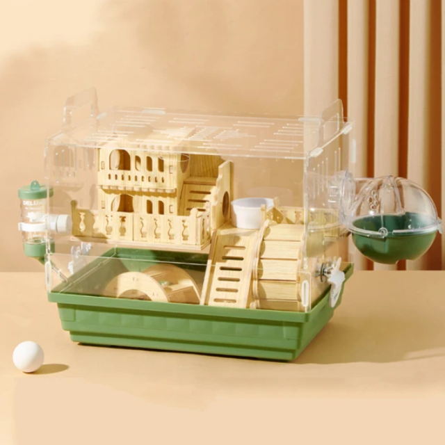 雙層 豪華透明鼠籠 倉鼠別墅(鼠籠 倉鼠窩 壓克力倉鼠籠)