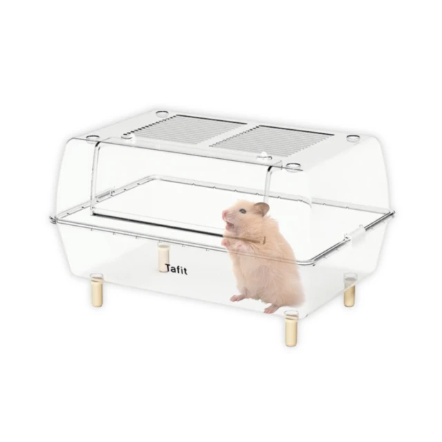 Petvibe 它適水晶全透明黃金鼠籠62cm