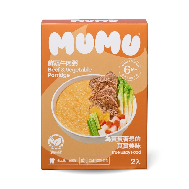 MUMU 鮮蔬牛肉粥 150gx2包/盒（6M+）