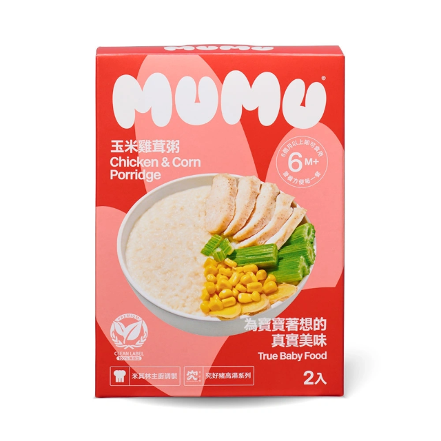 MUMU 玉米雞茸粥 150gx2包/盒（6M+）