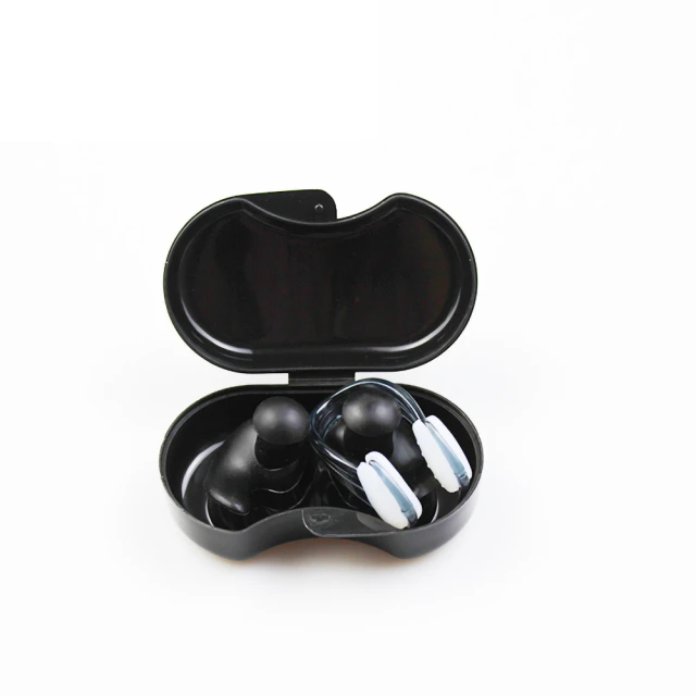 矽膠游泳耳塞連鼻夾套裝(黑色)