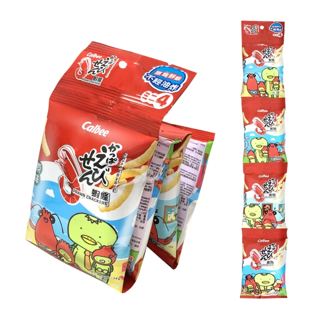 Calbee 卡樂比 原味蝦條(14g*4包)