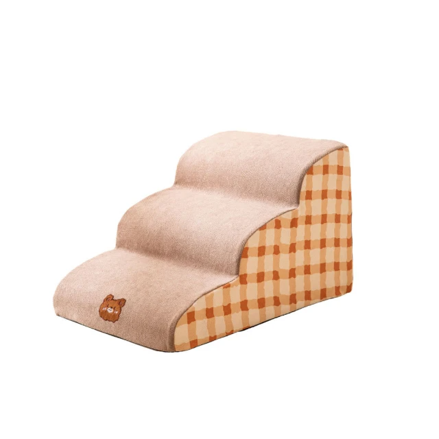 寵物兩層樓梯(格子小熊-兩階)