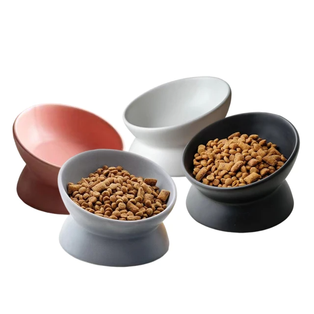 meekee 斜口陶瓷寵物碗