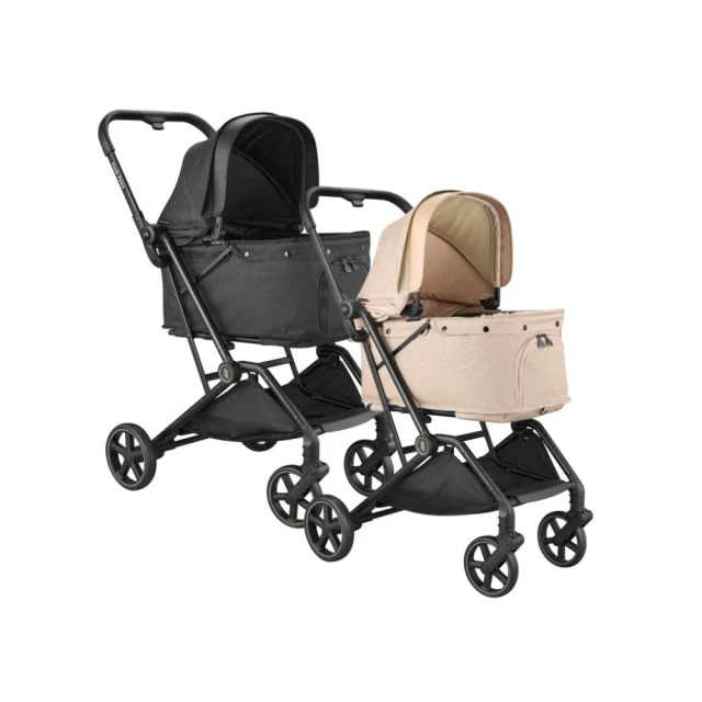 PoshPaws TESORO輕量自動秒收寵物推車(一鍵秒收 滑順好推)