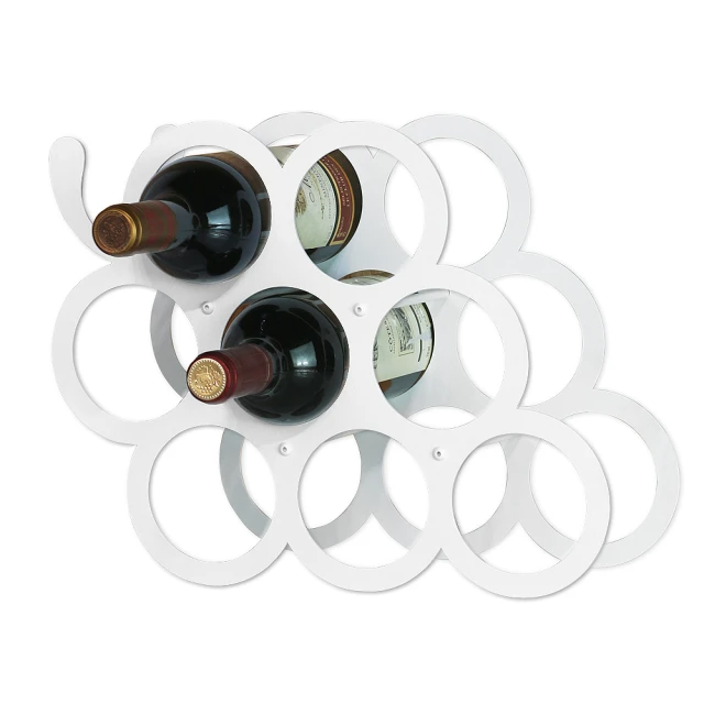 OPUS 東齊金工 歐式鐵藝紅酒架/酒瓶展示架-葡萄酒架(豐收/優雅白)