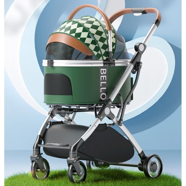 Bello WM01-T 鋁合金拉桿寵物推車(車包分離附雨罩網路人氣推薦bello寵物推車)