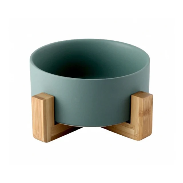 Dido Pets 日系陶瓷木架寵物碗-單碗款(PT003)