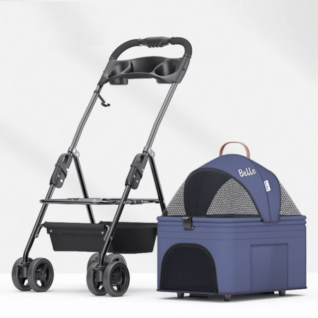 Bello SP02F2K 四輪萬向_車包分離款寵物手推車(附雨罩)
